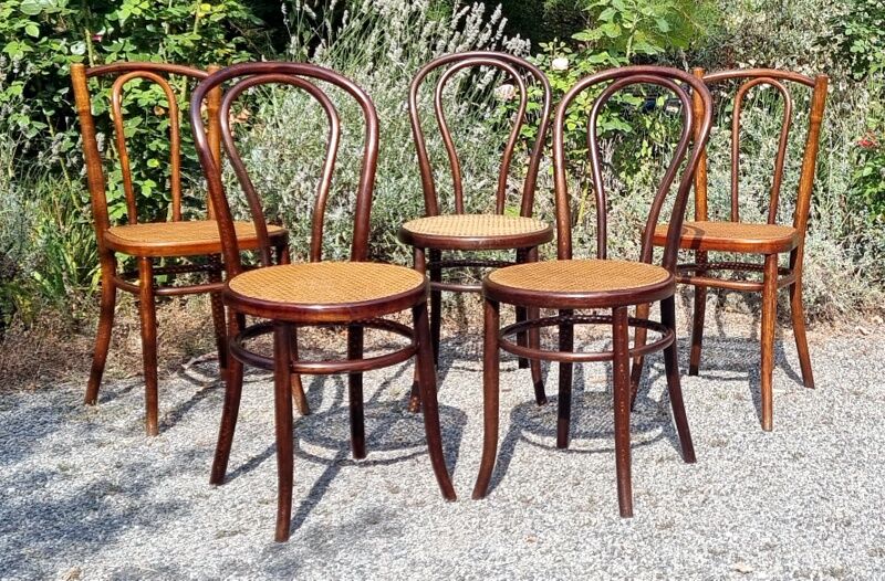 5 chairs bistro Fischel and Türpe 1900 ca