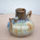Art nouveau vase, vintage vase, enameled stoneware vase, attributed to Gilbert Metenier, vase with handles