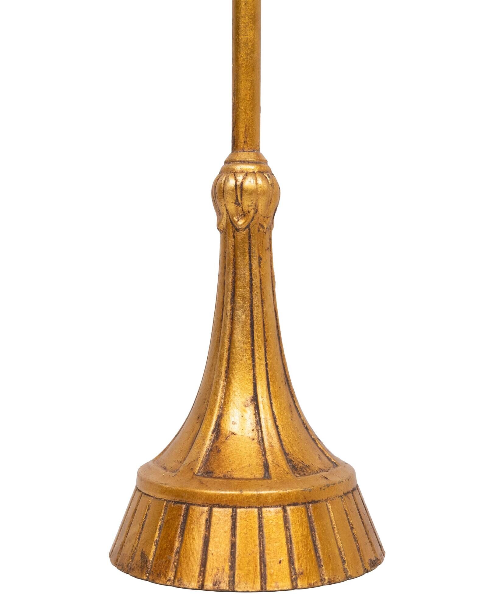pair Beautiful Gold Leaf Table lamps Elegant Design 1970s France