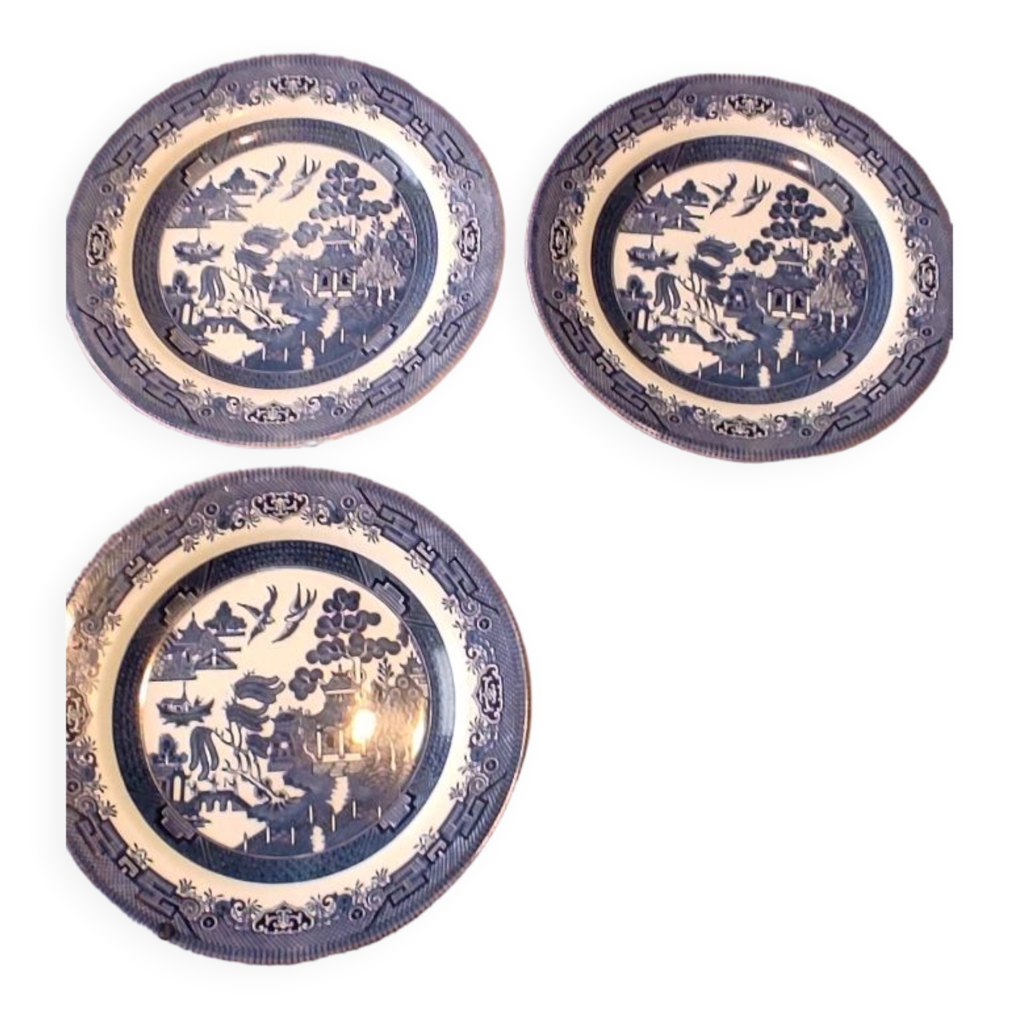 6 assiettes creuses en faïence de Gien diam 24,5 cm
