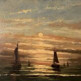 “Sunset on Water” Oil Painting of Venice