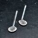 Set of 2 small moulded glass salt spoons – Vintage salt cellar