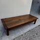 Rustic farmhouse coffee table with two drawers, solid oak, 19th century - 1.97m