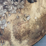 Bird dish, painted sheet metal, signed