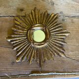 Sun mirror in wood 19cm