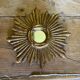 Sun mirror in wood 19cm