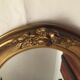 Oval mirror wooden gold 50 x 39 cm