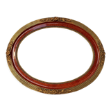 Cadre ovale ancien en bois