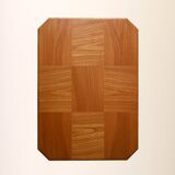 Decorative birch coffee table with magazine rack
