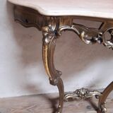 Gilded wooden console marble Louis XV style