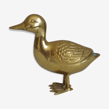 Vintage brass duck