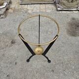 Umbrella stand in metal and gilded brass from the 1950s