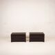 Pair of African rosewood and brass bedside tables for Fratelli Turri