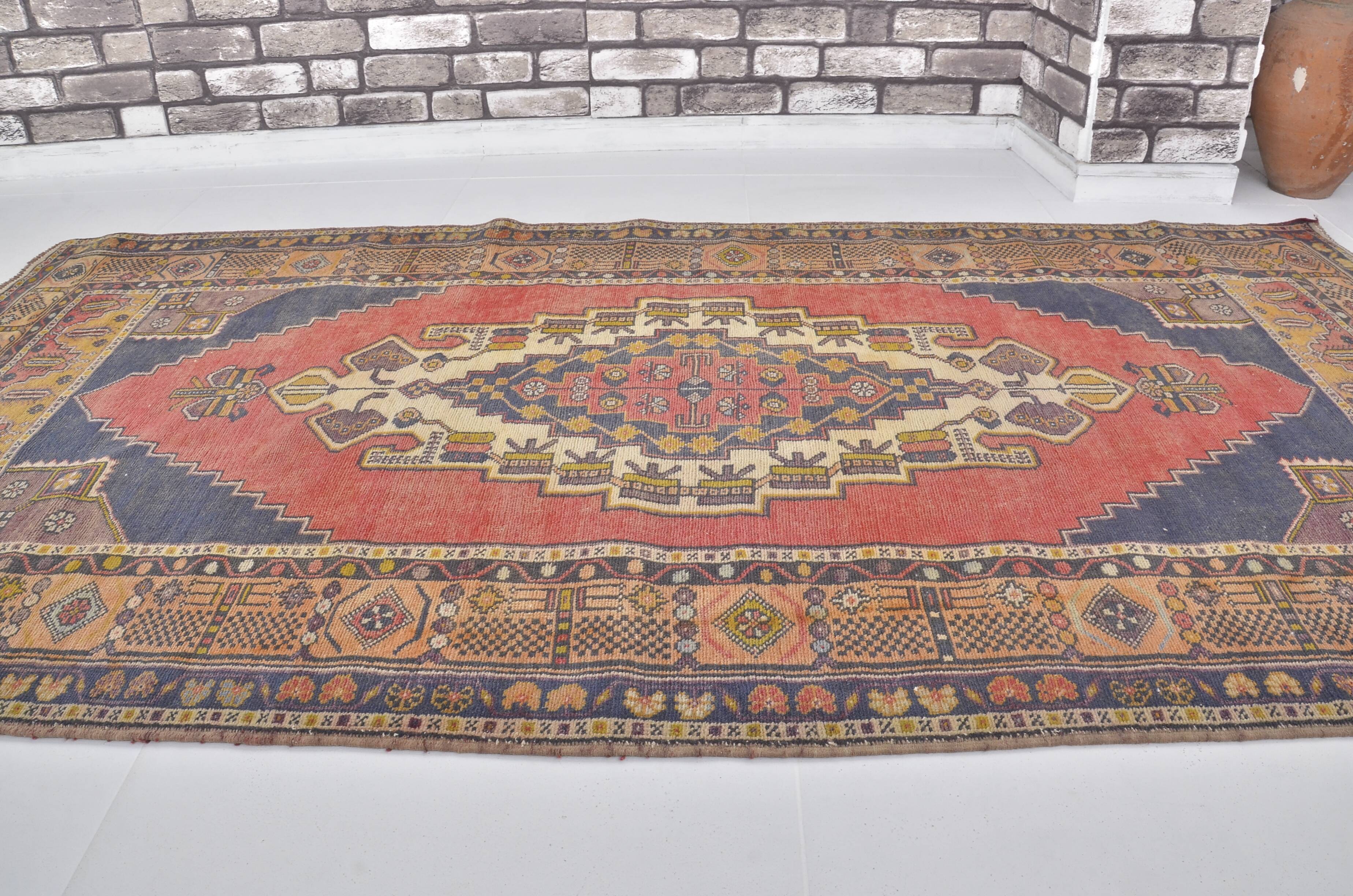 Turkish Vintage Oushak Rug sku a7
