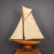 Vintage 20thC English Carved Hull Pond Yacht c.1930
