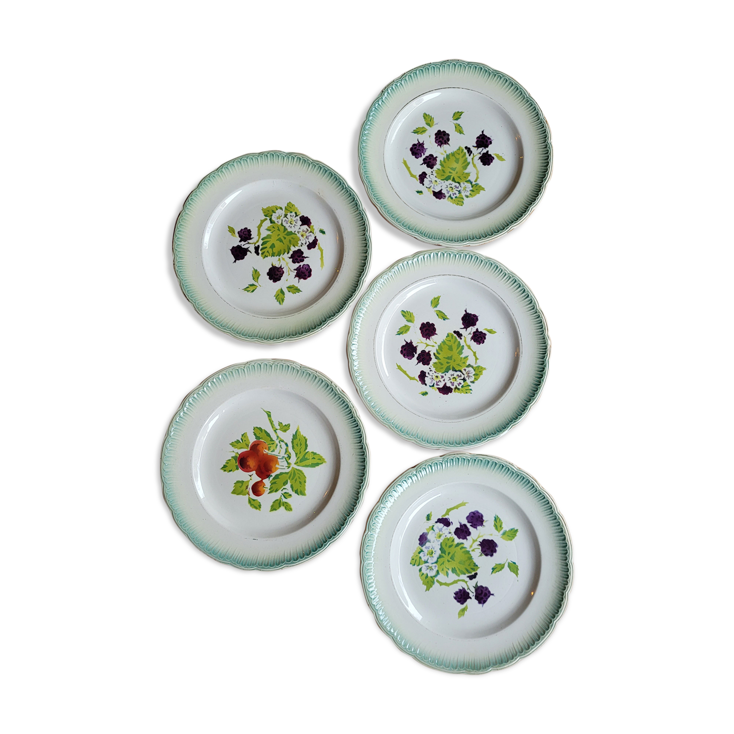 5 dessert plates St Amand