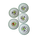 5 assiettes à dessert St Amand
