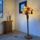 Ornamental floor lamp with "flower" patterns from the 1970s.