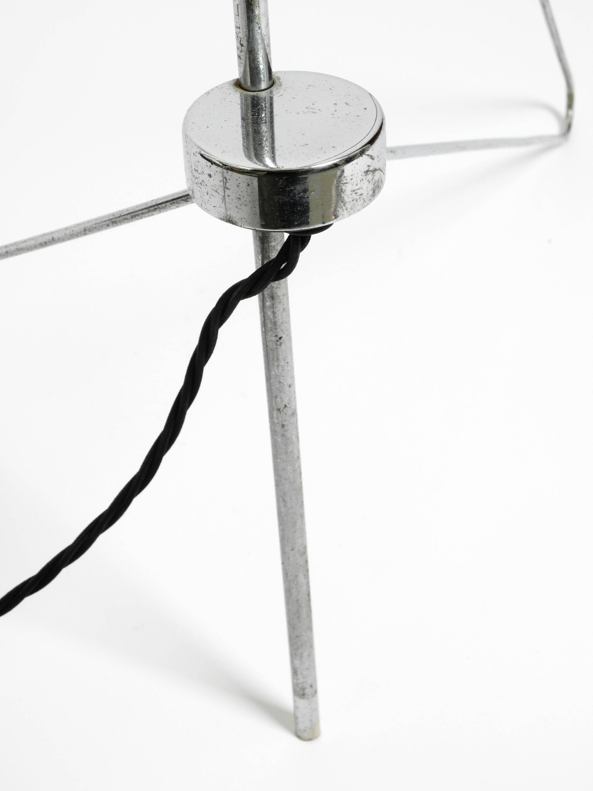 Original 1960s metal chrome floor lamp by Josef Hurka for Napako Czech