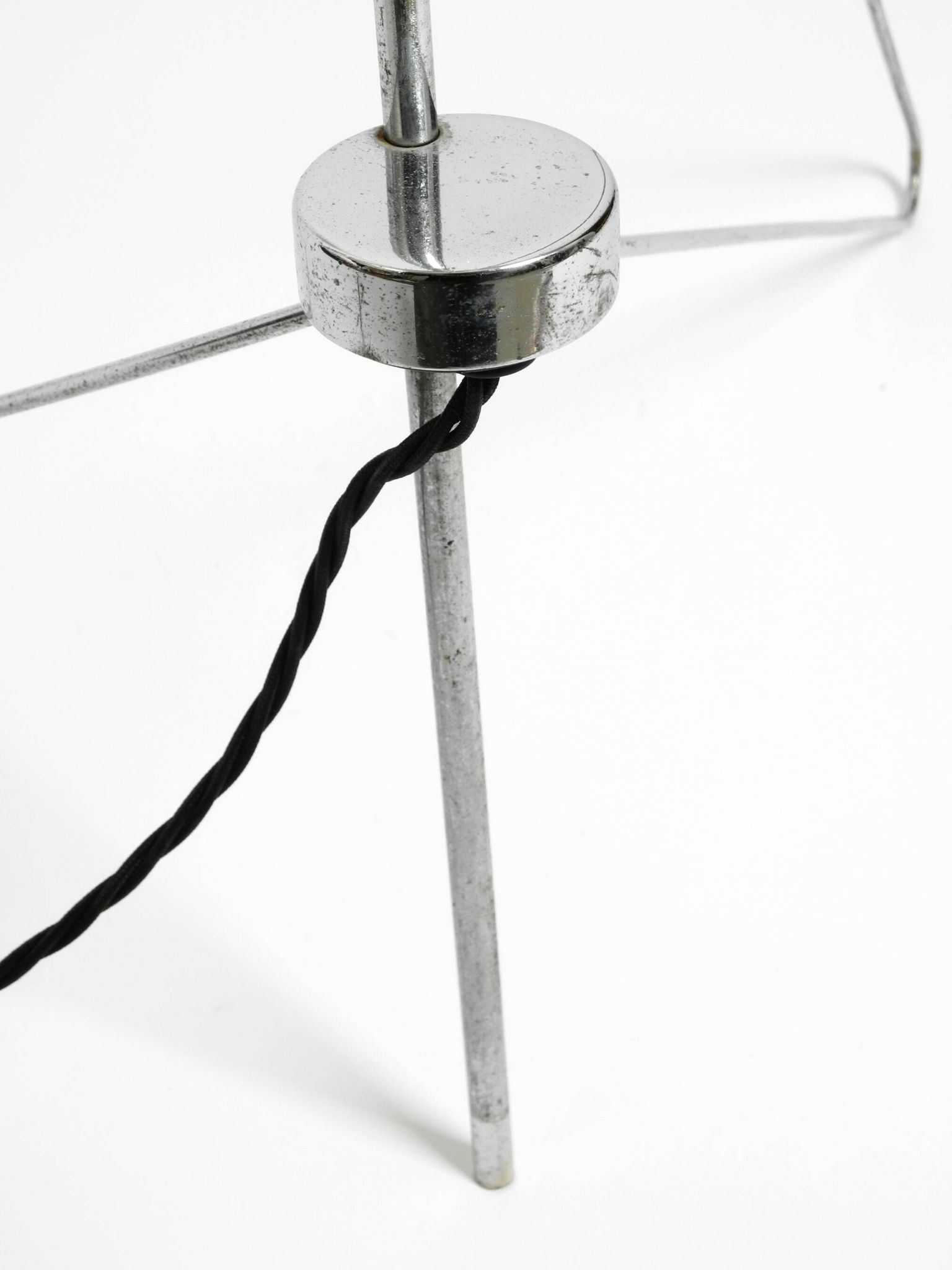 Original 1960s metal chrome floor lamp by Josef Hurka for Napako Czech
