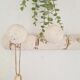 White patina wooden coat rack