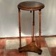 Wooden side table with three legs vintage