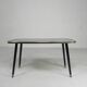 Vintage coffee table with glass top and angled legs