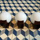 Set of 3 Amilux space age wall lights.