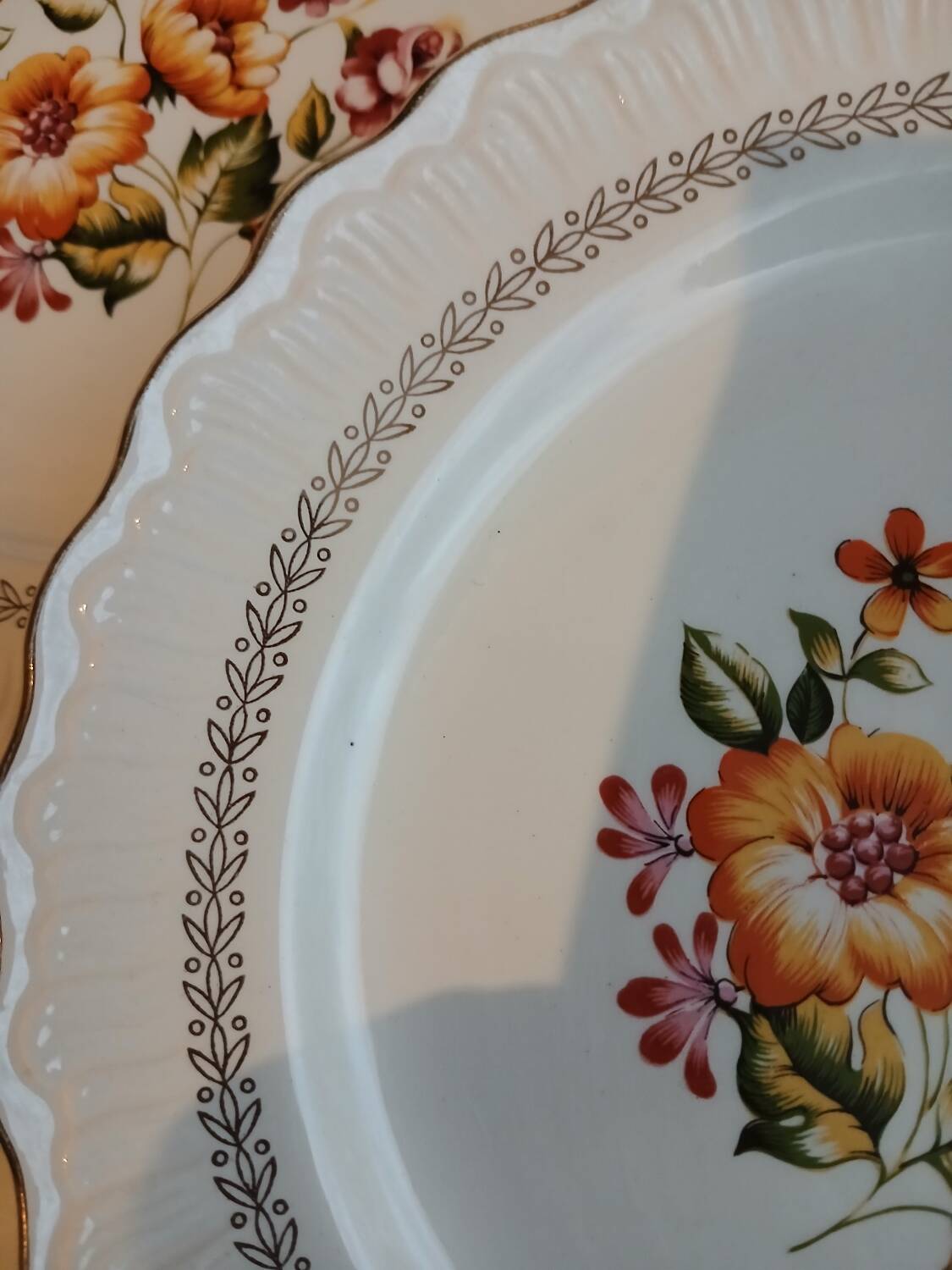 12 antique dessert plates "Capri"