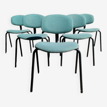 Set of 6 420-44 chairs by Pierre Paulin for Strafor-Steelcase Vintage