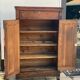 Biedermeier style oak wood cabinet