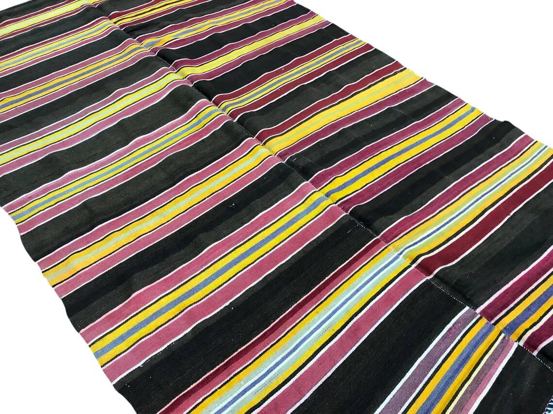Vintage Handwoven Tribal Kilim Rug