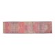 1970s Vintage Turkish Oushak Handmade Wool Cotton Pink Runner Rug 90x365
