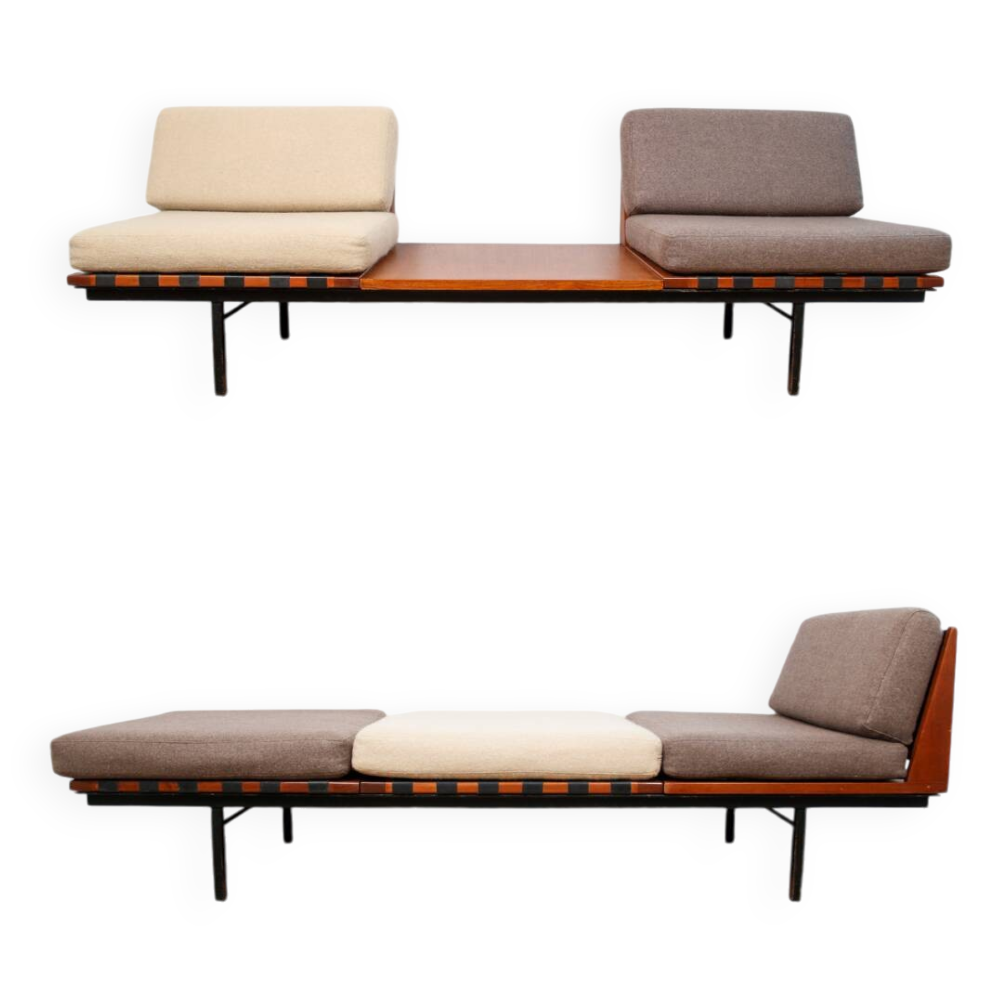 Home / A pair of Vintage Mid-century Robin Day for Hille modular sofas - Teak