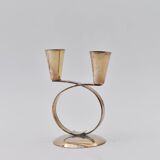 Vintage Danish silver metal candlestick