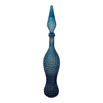 Blue glass carafe