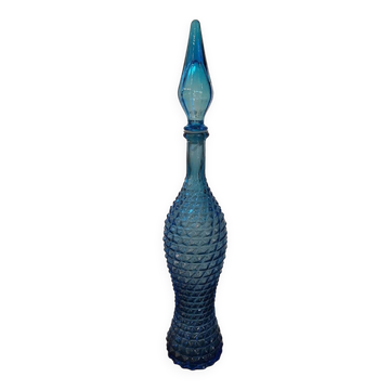 Blue glass carafe