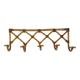 Vintage rattan coat rack 5 hooks 50s