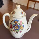 Cafetière en porcelaine à motifs floraux
