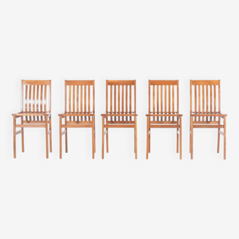 Set of 5 Milano chairs by Aldo Rossi for Molteni - 1980s