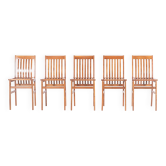 Set of 5 Milano chairs by Aldo Rossi for Molteni - 1980s