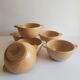 Set of 6 ear bowls in gres cnp gres village France vintage old