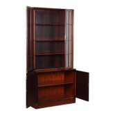 Meuble vitrine/bibliothèque en palissandre par Lyby mobler, 1960