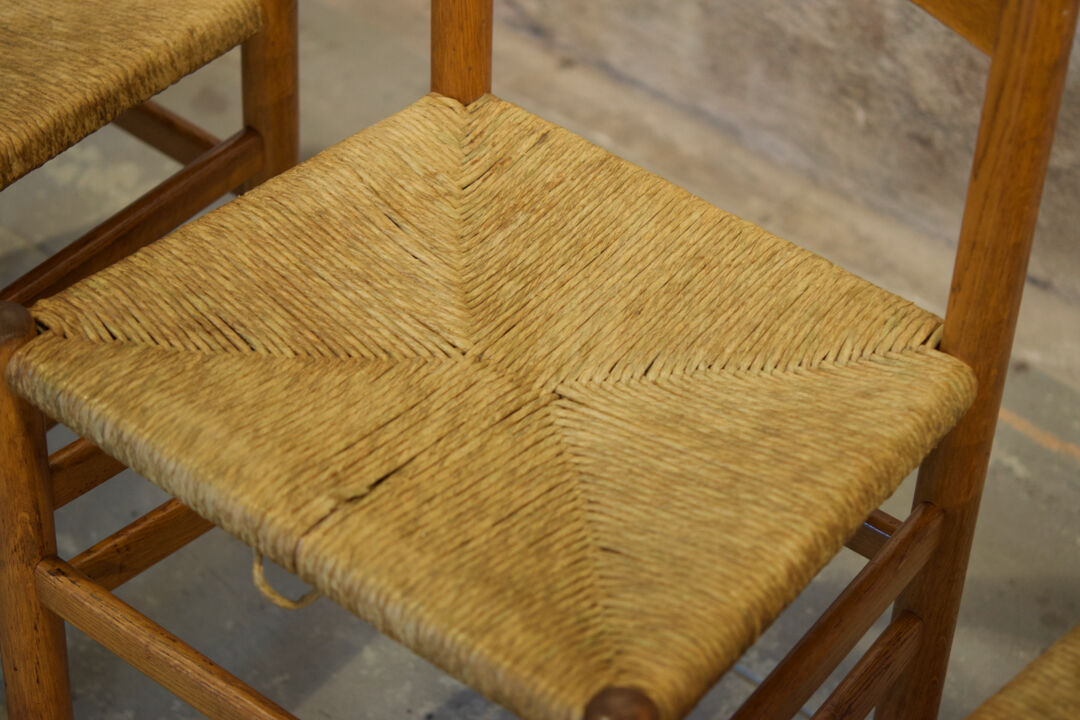 Series of four chairs and two armchairs Danish design 1960'