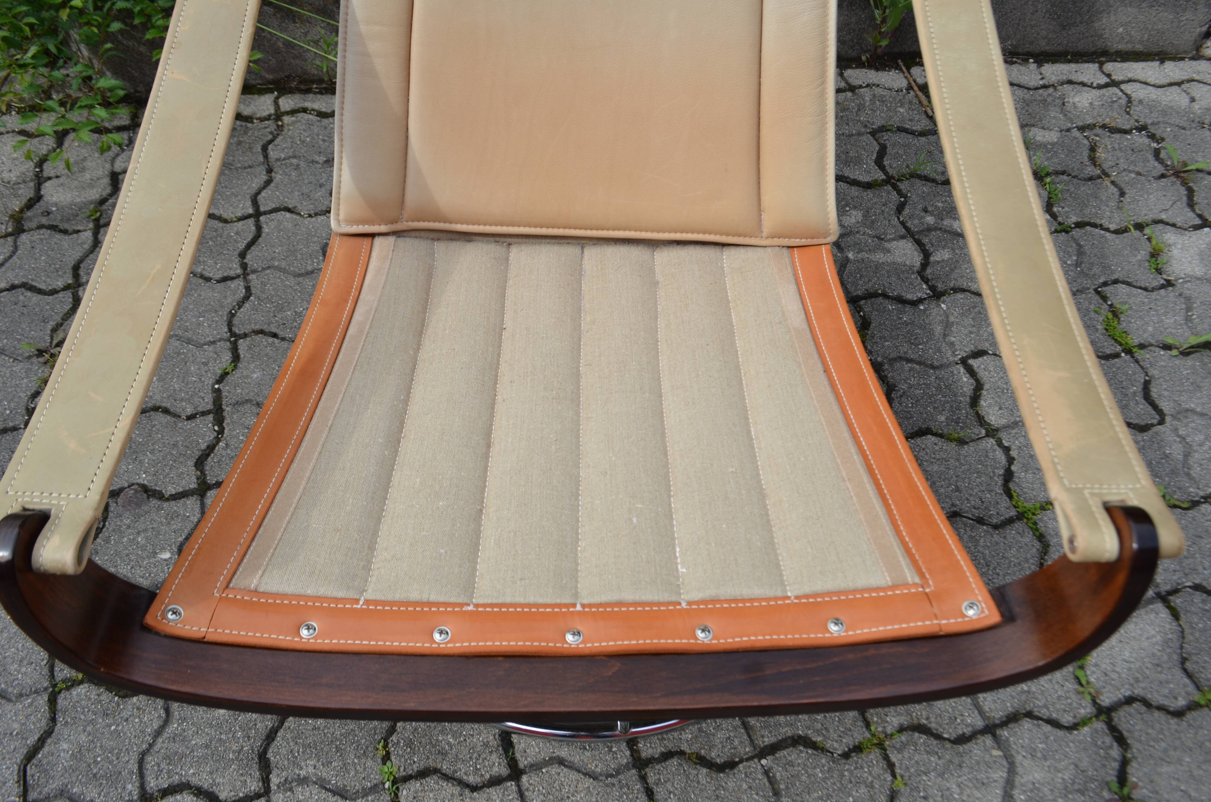 Ake fribytter for nelo sweden swivel leather lounge chair