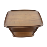 Table service bar rolling in massive elm by ercol england around 1960