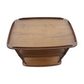 Rolling bar serving table in solid elm by Ercol, England, circa 1960