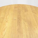 Brutalist eettafel massief eiken rond model
