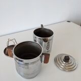 Mokavar metal and wood percolation coffee maker