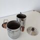 Mokavar metal and wood percolation coffee maker